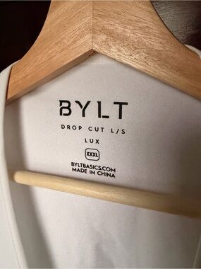 BYLT Lux Drop Cut Long Sleeve - Off White